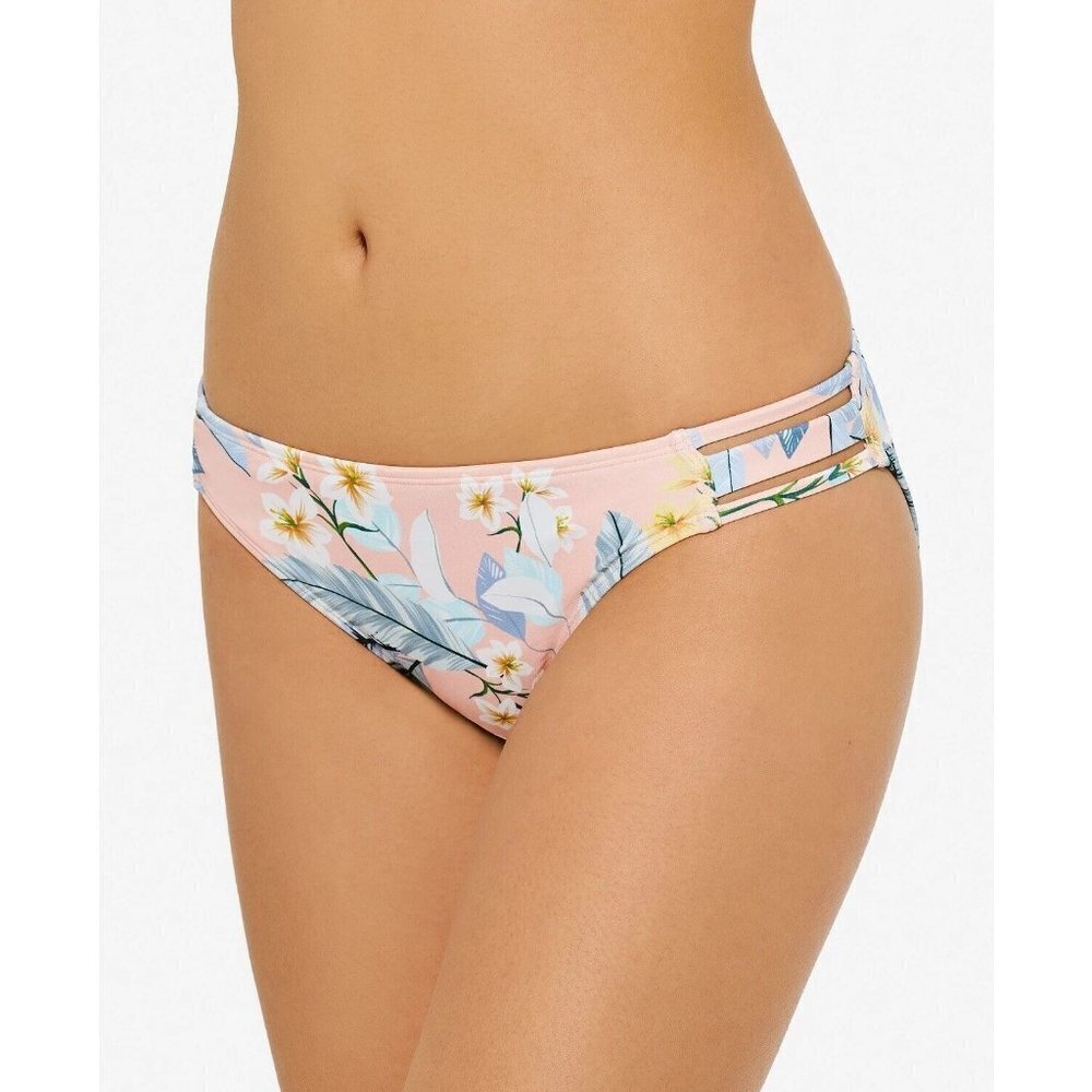 Hula Honey Juniors Small Moana Floral‎ Blossom Strappy Bikini Swim Bottoms 1567